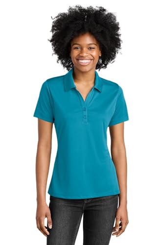 SPORT-TEK Women's PosiCharge Competitor Polo Atomic Blue at Amazon